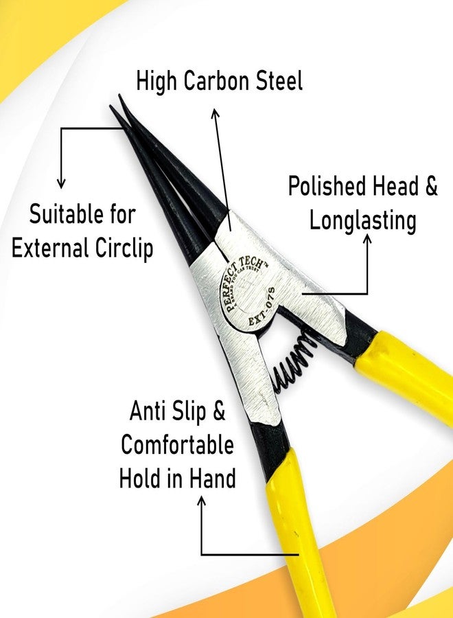 PERFECT TECH كماشة حلقات التثبيت PERFECT TECH 122MM/5" / كماشة قفل حلقات التثبيت 5" (مستقيمة خارجية - EXT-05S) - Image 3